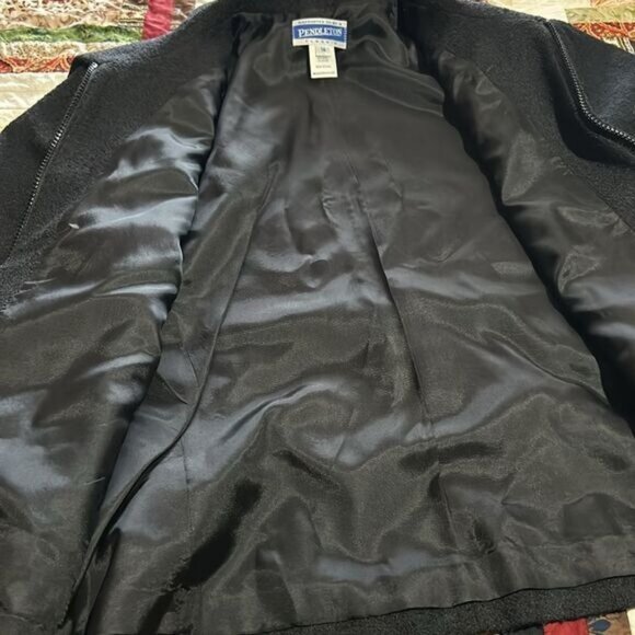 Pendleton Classic Womens Black Wool Blend Jacket Size L - Picture 6 of 6